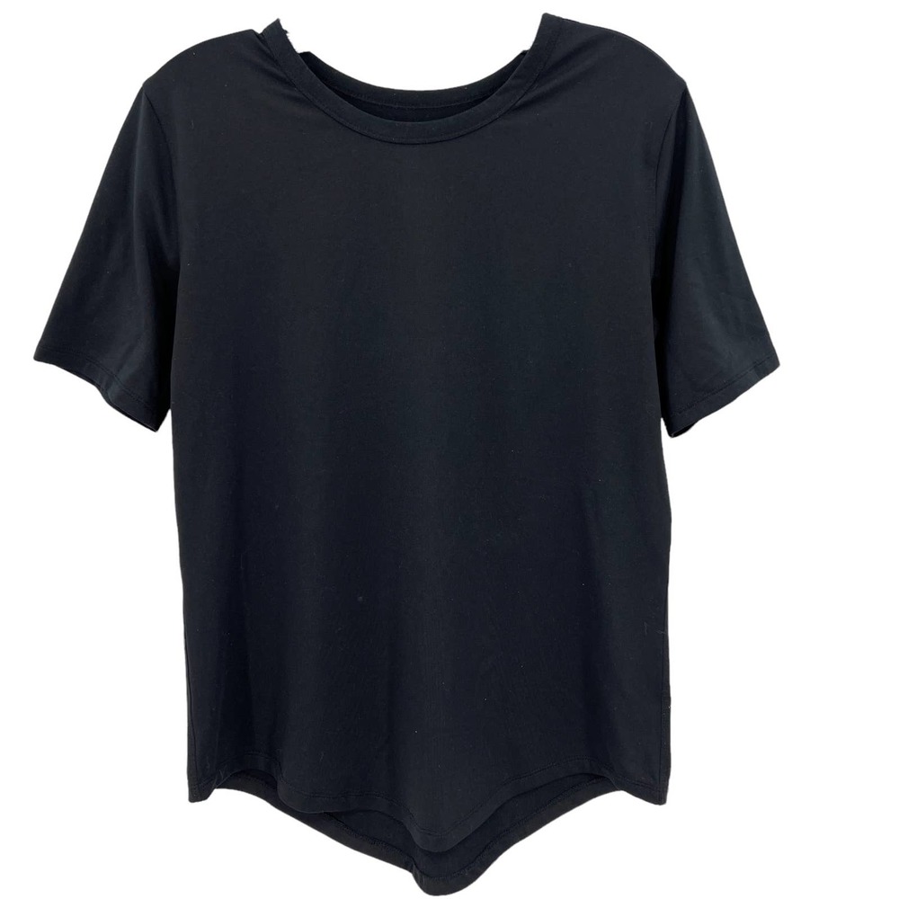 Zyia Active Womens Size Small Workout Tee T-Shirt Black Lightweight Yoga